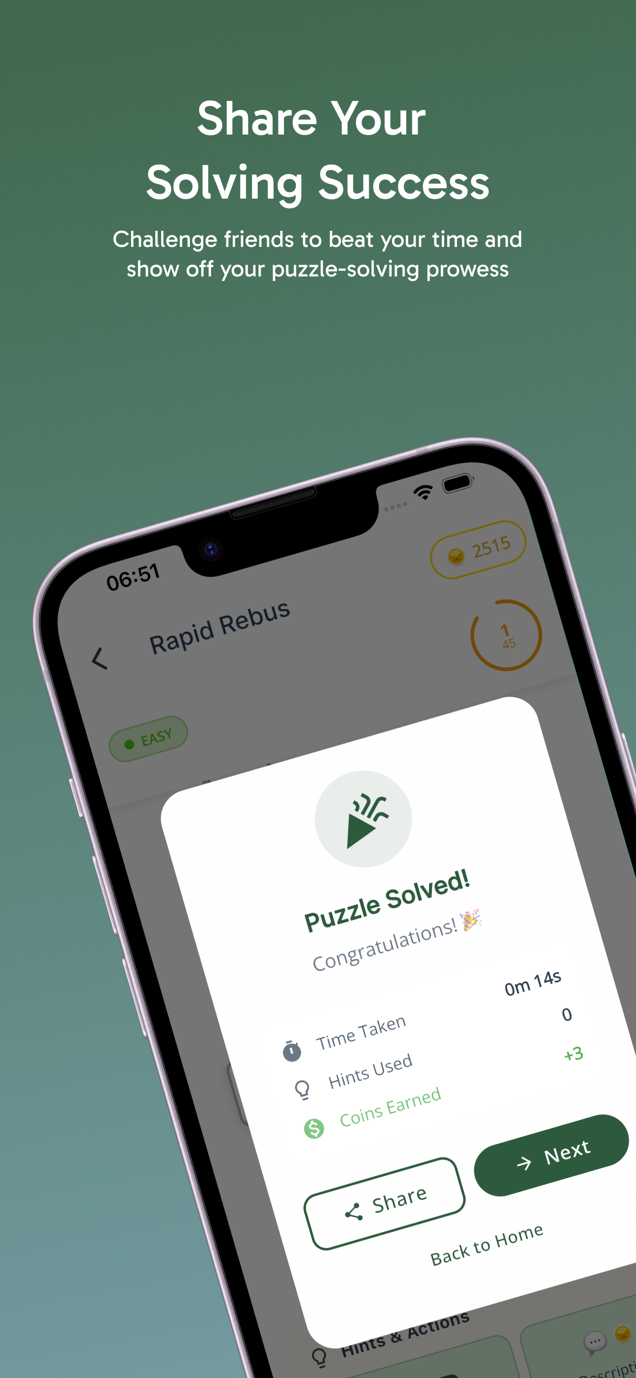 Success Screen